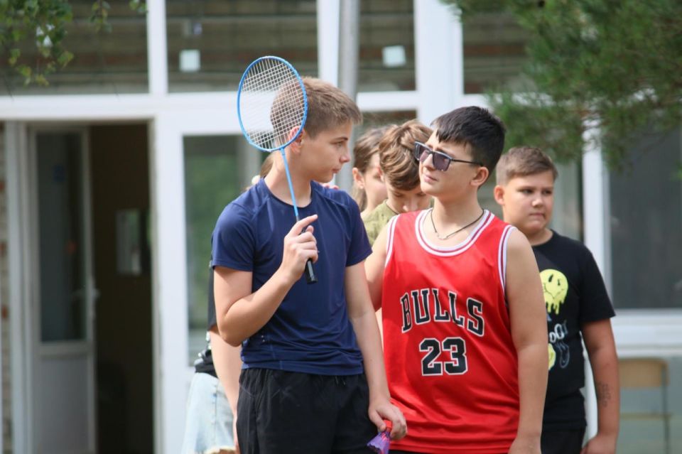 Веселые старты объединили чувашских и бердянских ребят