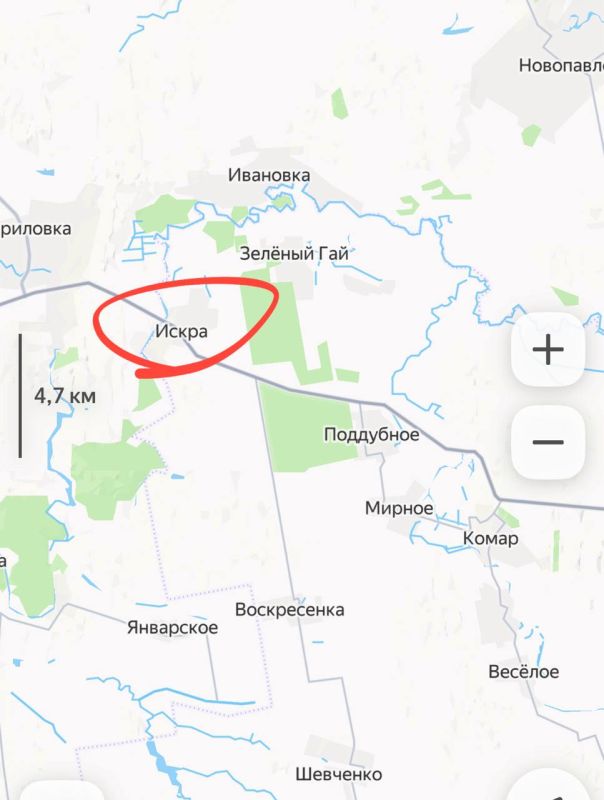 Поступает оперативная информация о начале штурмовых мероприятий в Искре на границе ДНР и Днепропетровской области