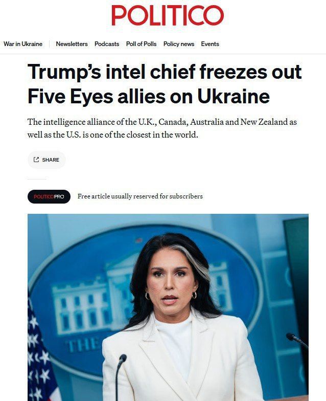 ��������� ������������ �������� ��� ����� ������� ��������� ������������ � Politico � ����� ������ ����������� �����������