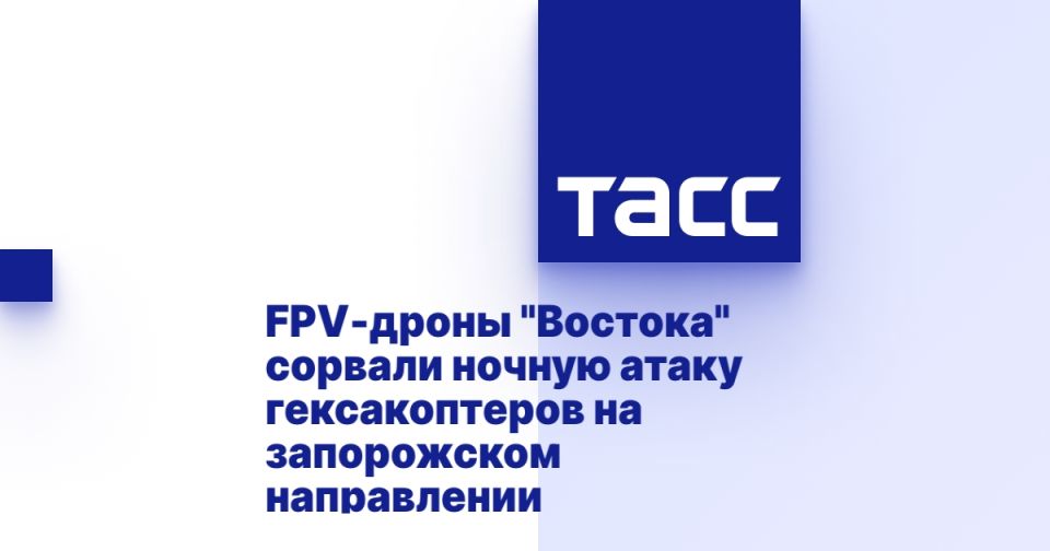 FPV-дроны "Востока" сорвали ночную атаку гексакоптеров на запорожском направлении
