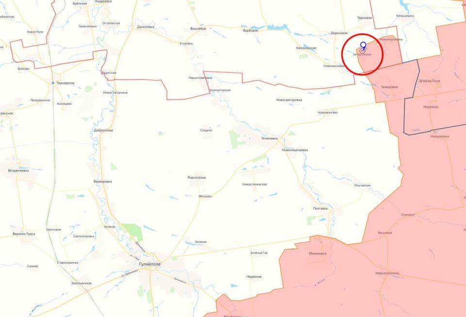 Минобороны России заявило об освобождении населённого пункта Запорожское в Днепропетровской области