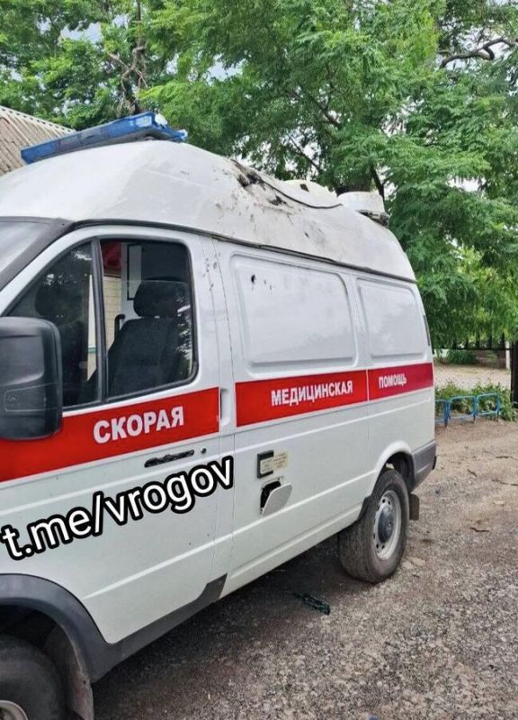 В Запорожской области украинский дрон атаковал машину скорой помощи