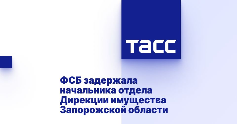 ФСБ задержала начальника отдела Дирекции имущества Запорожской области