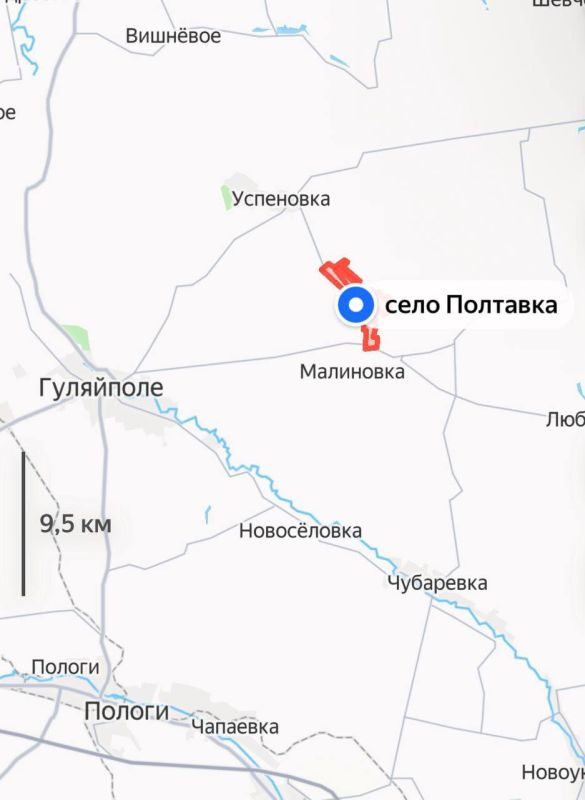 По поступающим оперативным данным ВС РФ прорвались с востока в село Полтавка в районе города Гуляйполе