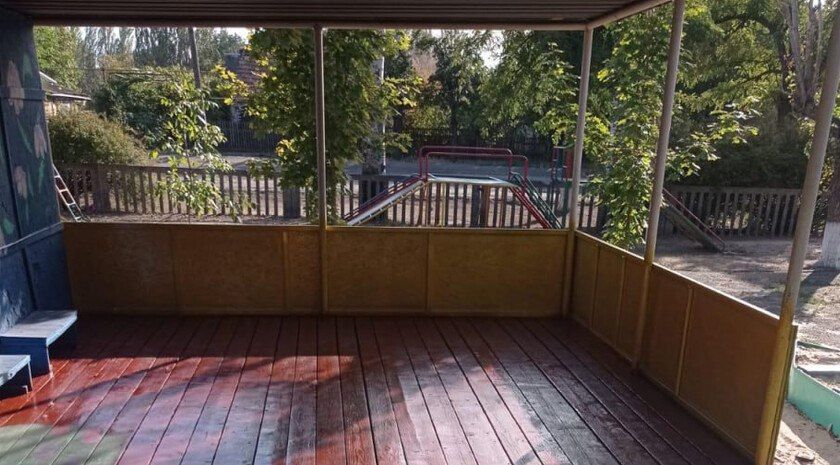 Регион-шеф отремонтировал беседки детского сада в Молочанске