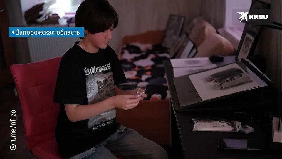 Юная запорожская художница подготовила творческое поздравление для Путина