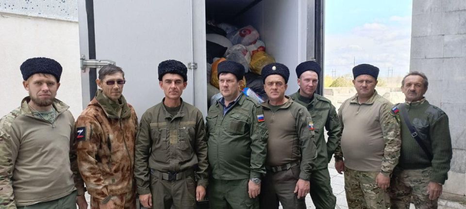 Кубанские казаки доставили гуманитарную помощь для жителей Энергодара