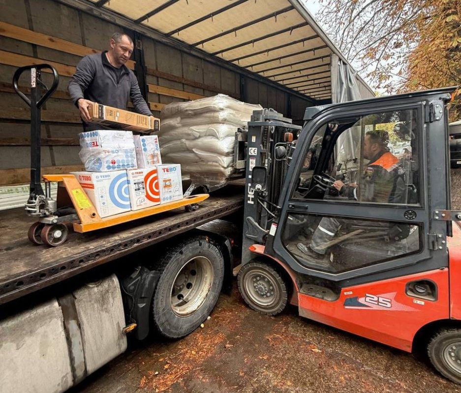 Для ремонта детсада «Кузнечик» города Токмак доставлены стройматериалы