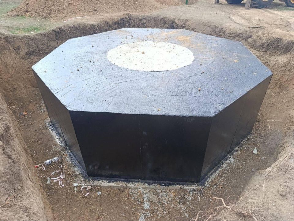 Готов фундамент для новой башни водоснабжения в Акимовке