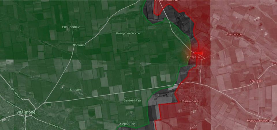 «На запорожском направлении подтверждается продвижение российских сил в населённом пункте Полтавка и в районе Малиновки. Линия фронта постепенно сдвигается, а ВС РФ продолжают наращивать давление. Это уже не локальные...