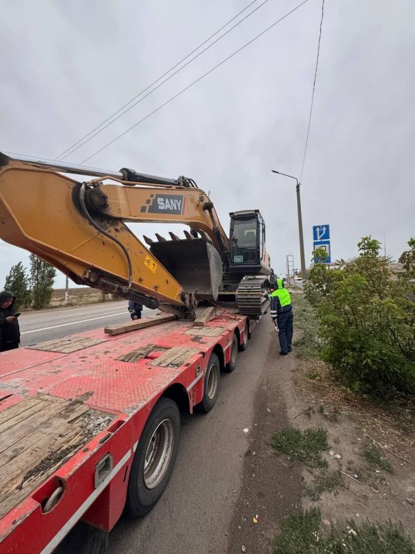 Выявление нарушений при перевозке крупногабаритных грузов на автодороге Р-280 «Новороссия» в границах Запорожской области