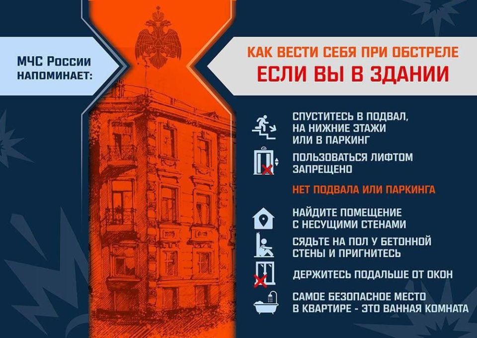 Алгоритм действий при обстреле