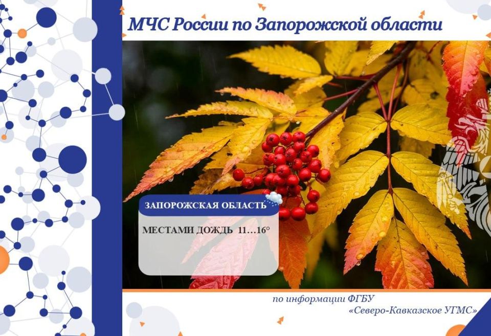 Чрезвычайный прогноз по Запорожской области на 24 октября