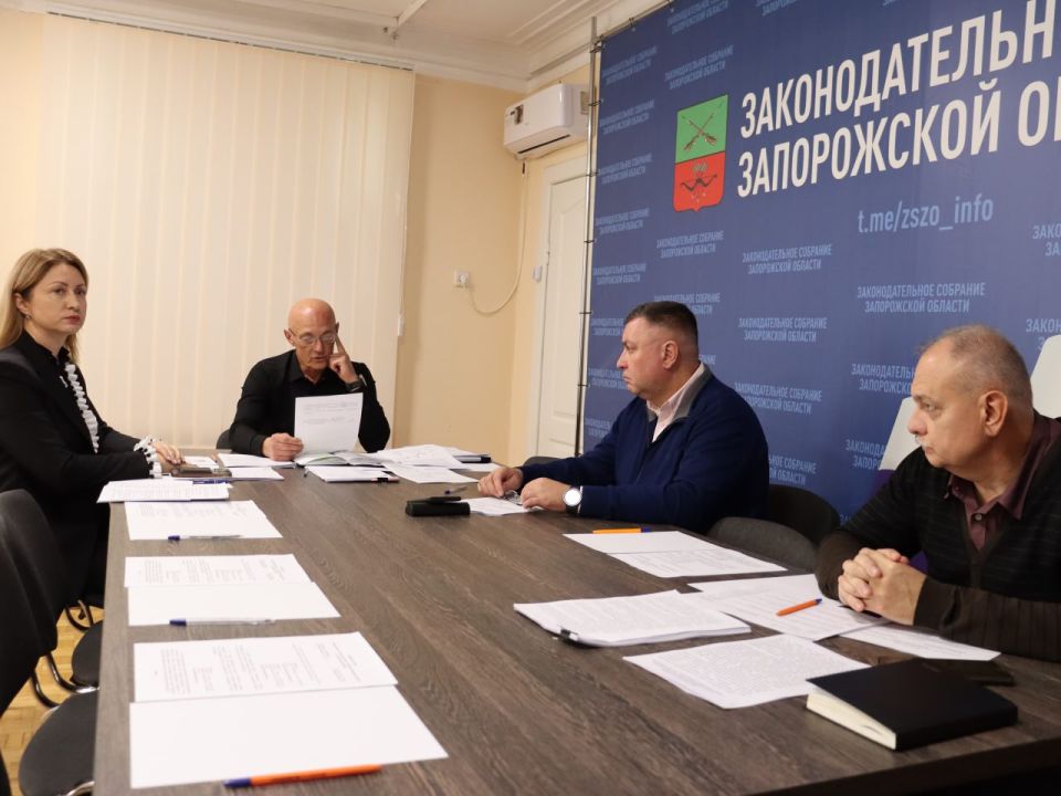 Состоялось заседание Комитета Законодательного Собрания Запорожской области по социальной политике
