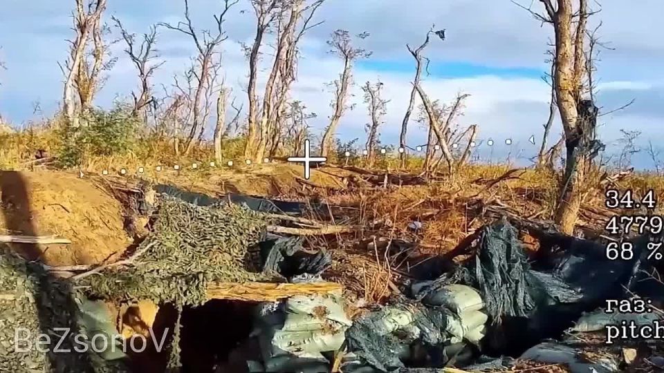 Даниил Безсонов: Кадры поражения автомобиля, ретранслятора и укрытия ВСУ операторами FPV-дронов 58-й армии на Запорожском направлении