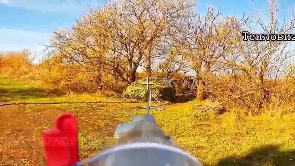 Уничтожение всушного автотранспорта в Запорожской области дроноводами 35 армии