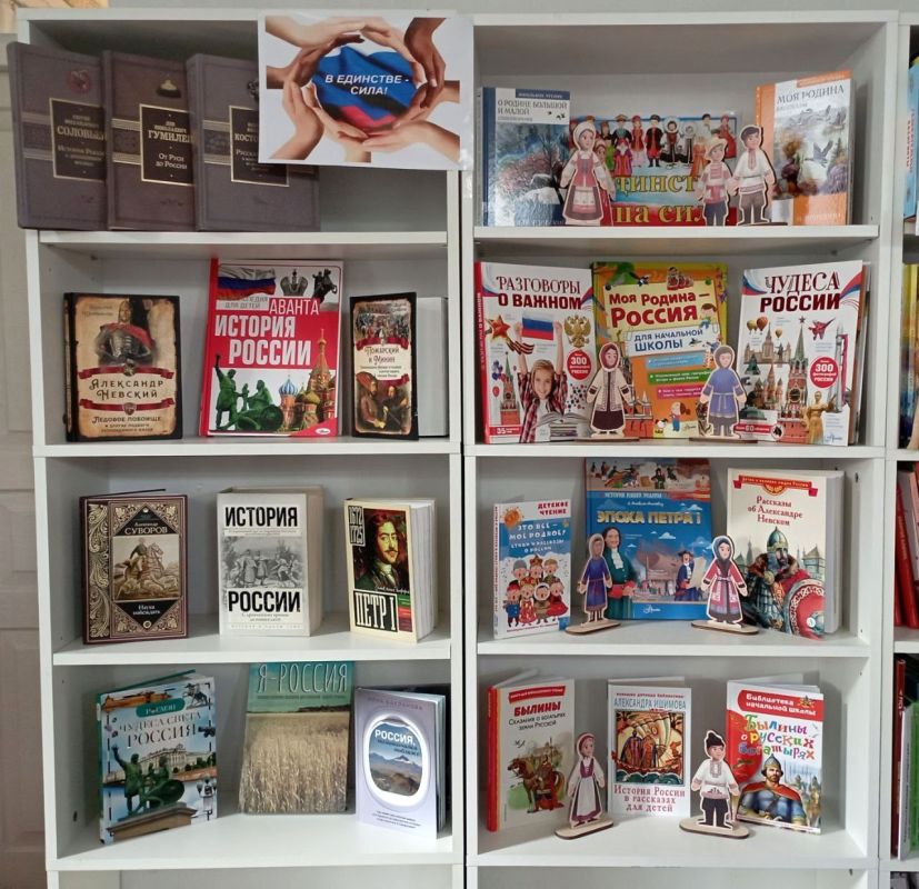 Михайловская библиотека представила книжную выставку ко Дню народного единства