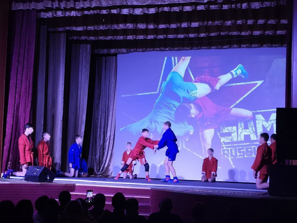 В городе Пологи в честь Дня Народного Единства прошло показательное выступление юных самбистов