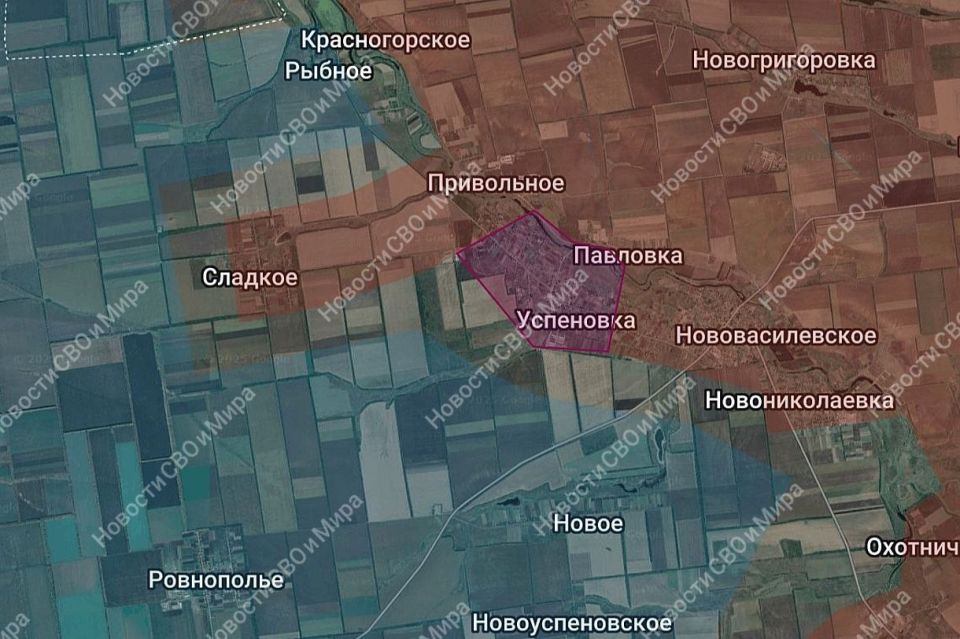Противник признает потерю важного н.п. Успеновка к северо-востоку от Гуляйполя