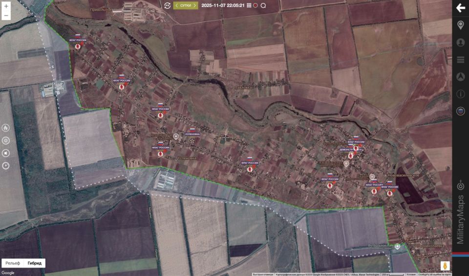 Успеновка (Запорожская обл.) Контроль ВС РФ над н.п. Успеновка подтверждён безоговорочно (ВИДЕО)