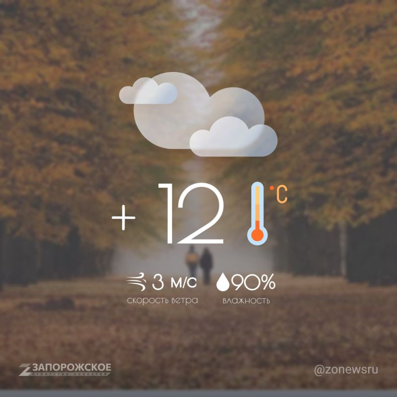 Облачная погода будет в Запорожской области в воскресенье