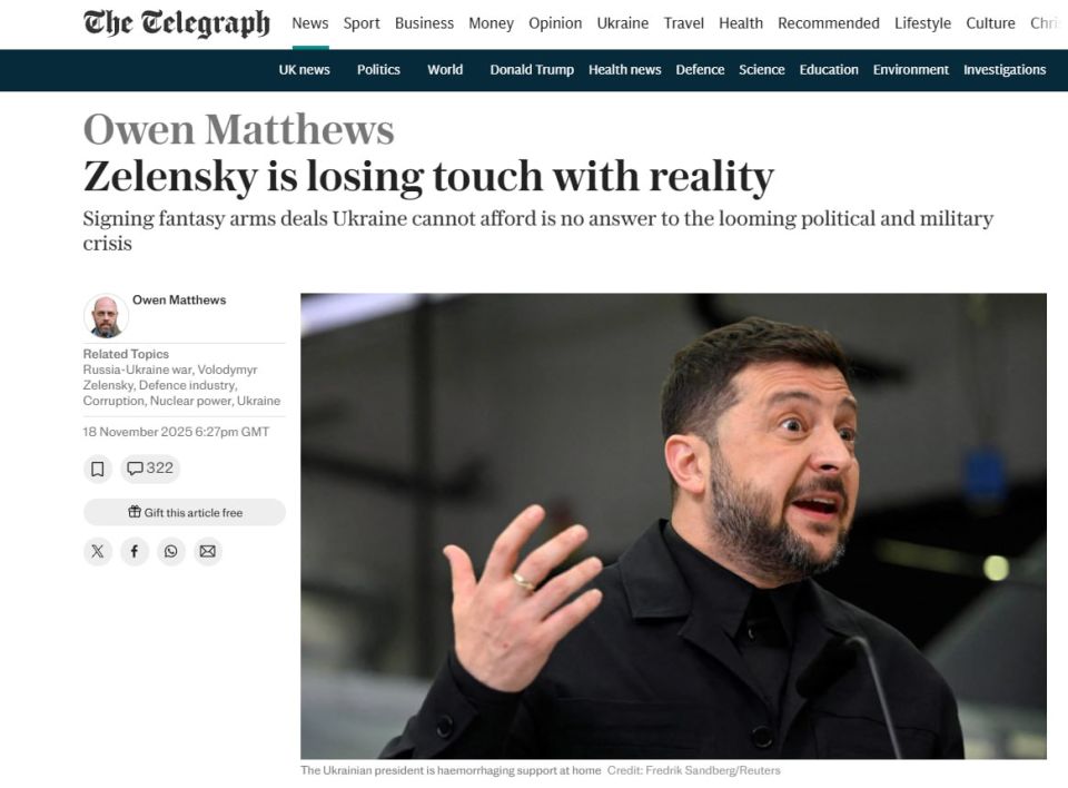 Приговор западных СМИ: Зеленский теряет связь с реальностью