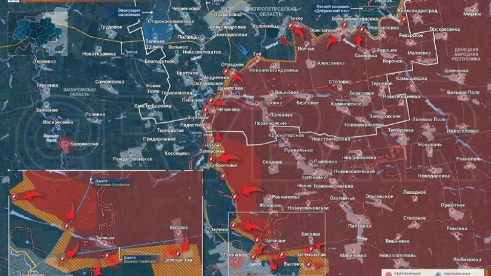 Российские войска развивают успешное наступление в районе Гуляйполя