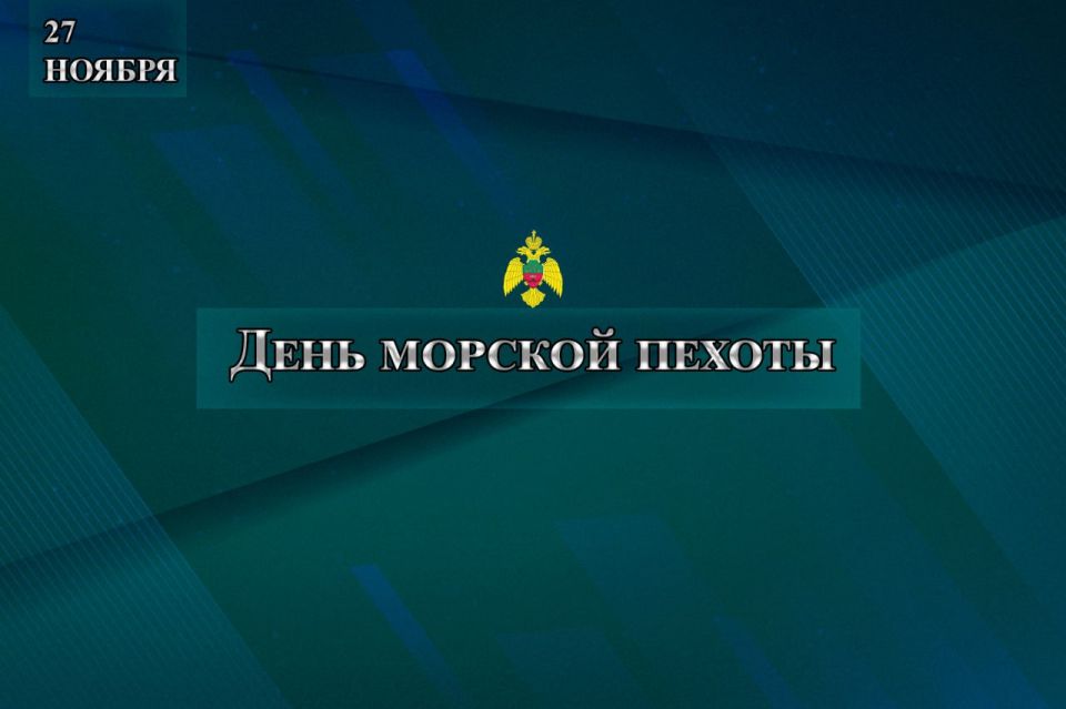 Сотрудники МЧС России по Запорожской области поздравляют коллег с Днем морской пехоты