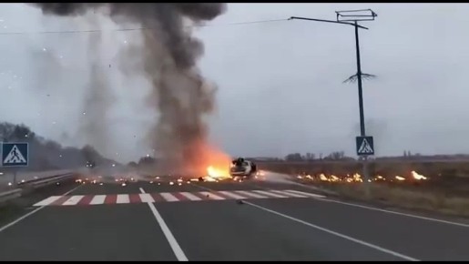 Мобильная огневая группа противника вышла "поохотиться" на наши «Герани», но что-то пошло не так: в итоге единственное, что они смогли поймать - это собственную панику