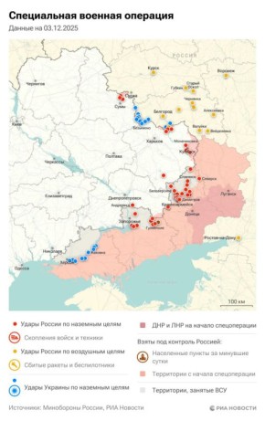 Спецоперация. Обстановка и главные события на 3 декабря