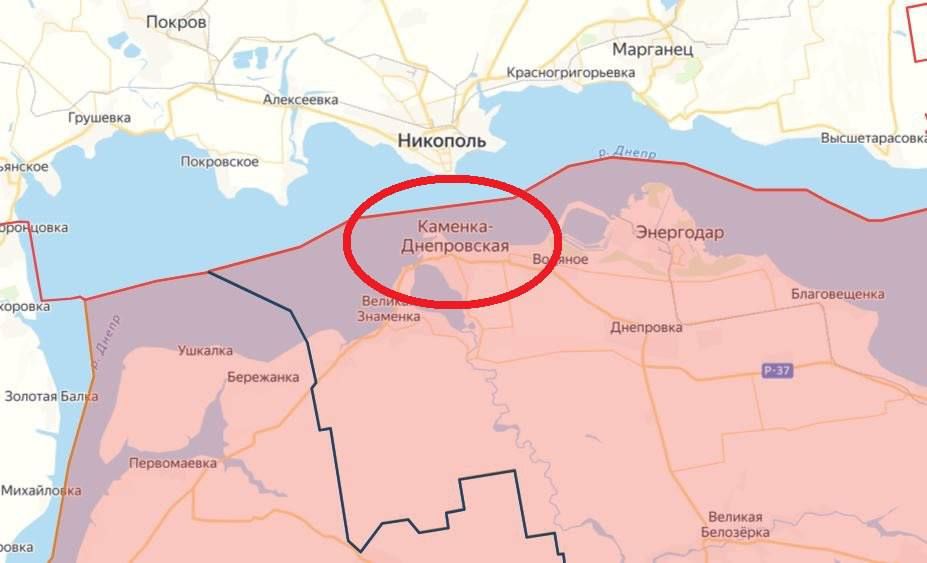 Каменка-Днепровская под огнем боевиков ВСУ