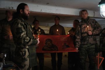 Военный священник провел богослужения для подразделений Росгвардии в Херсонской и Запорожской областях (видео)