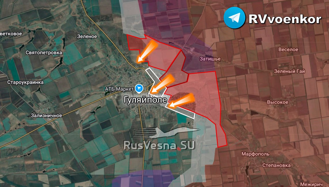 Штурм Гуляйполя: армия России мощно прорывает оборону ВСУ в ключевом городе на Запорожском фронте