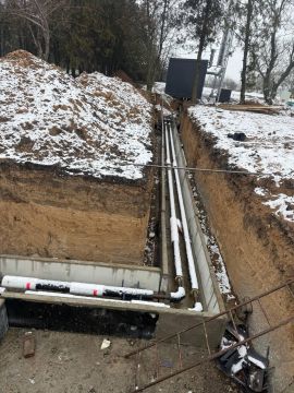 В Астраханке шефы завершили монтаж труб сетей теплоснабжения к новой блочно-модульной котельной