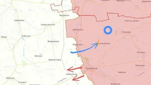 В Запорожской области Российские военные отразили атаку и уничтожили бронегруппу ВСУ в степях между населенными пунктами Варваровка и Ровнополье