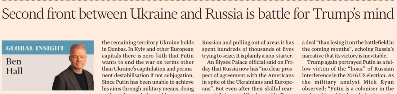 Владимир Корнилов: Financial Times сегодня доказывает, что Украина и Россия «открыли второй фронт», каковым является ожесточенная «битва за мозг Трампа»