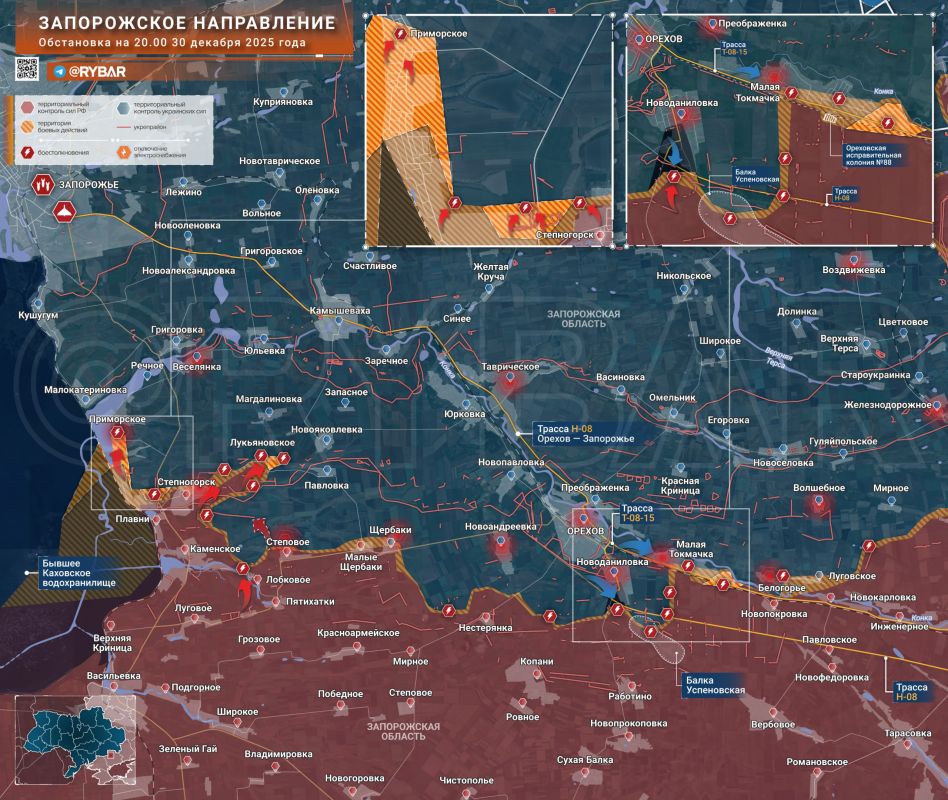 Напряженная обстановка. На Запорожском направлении, вопреки недавним заявлениям, обстановка далека от однозначно позитивной