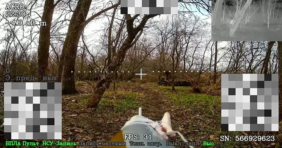 Ореховское направление.. Операторы дронов-камикадзе уничтожили позицию минометчиков ВСУ