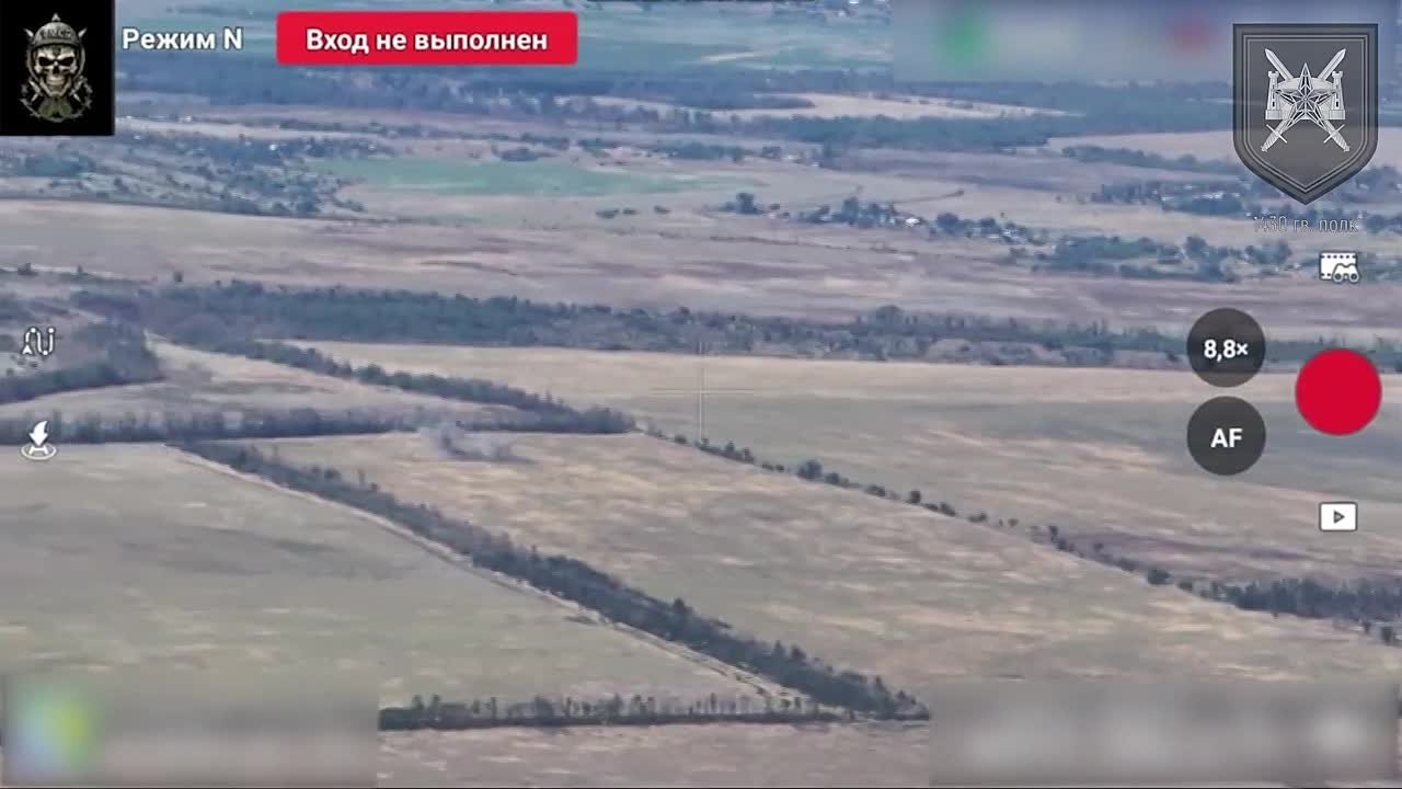 На Ореховском направлении противник не успел среагировать: экипаж танка 1430 гвардейского полка нанёс точный удар по позициям ВСУ