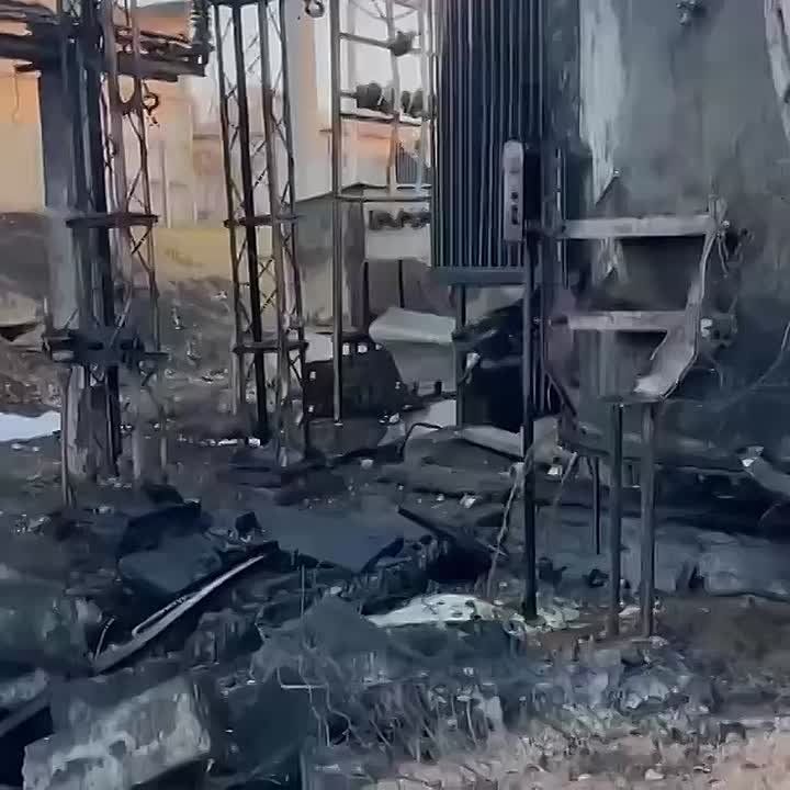 Последствия удара по объекту энергетики в Запорожской области