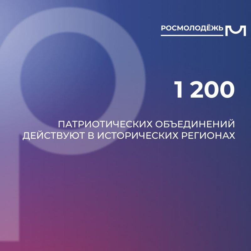 Порядка 1,2 тыс. патриотических объединений действуют в исторических регионах