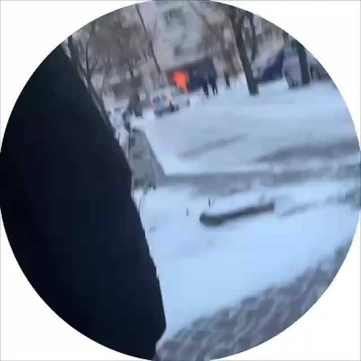 В Мелитополе на ул. Я. Мудрого горел подъезд многоквартирного дома