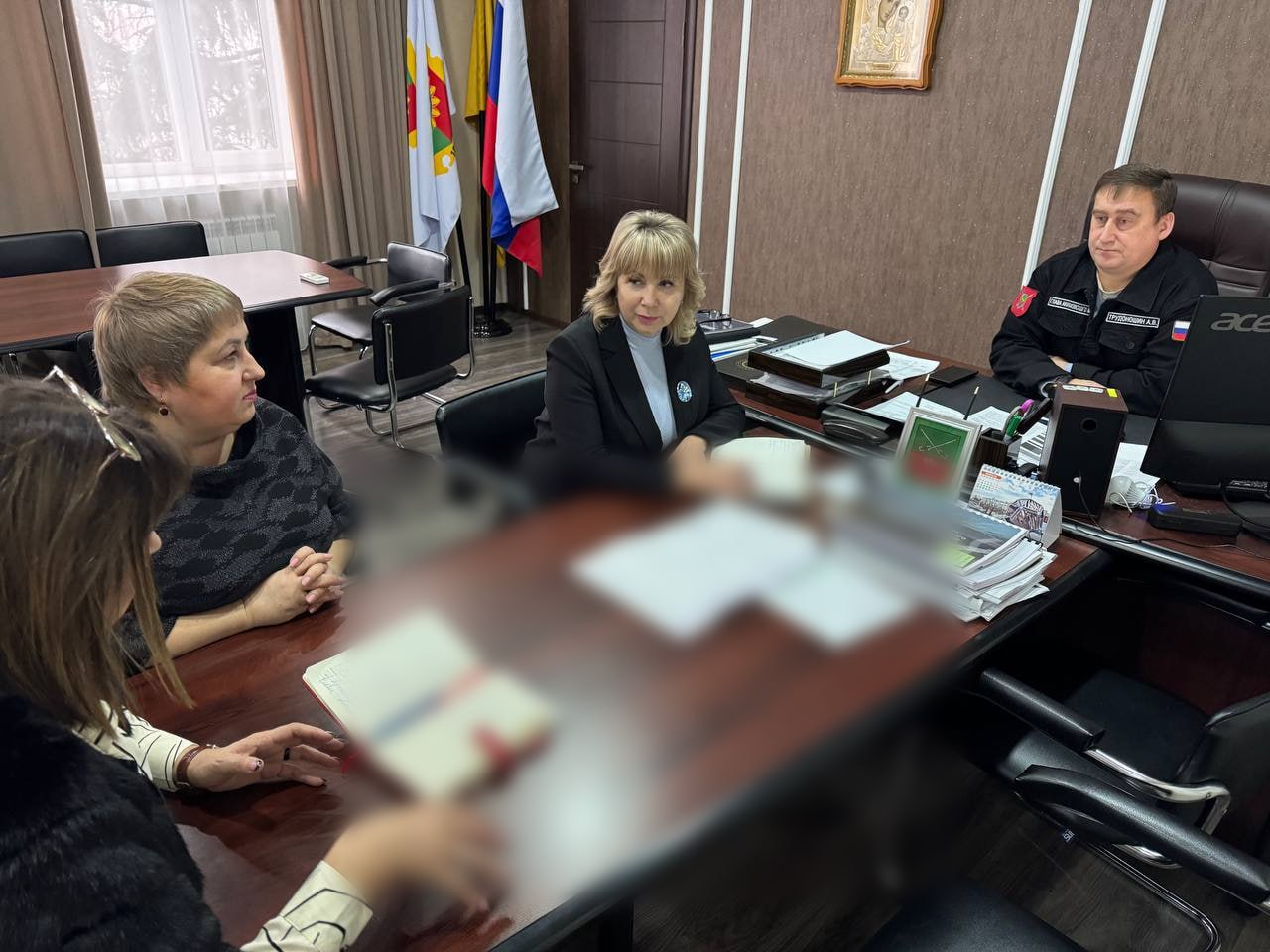 Председатель Избирательной комиссии Запорожской области Галина Катющенко провела выездную рабочую встречу с Главой Акимовского муниципального округа Александром Трудоношиным