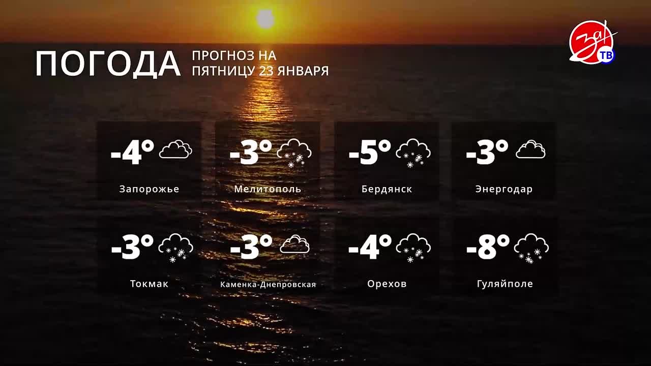 Прогноз погоды 23 января. Смотрите За!ТВ в Telegram ВК MAX