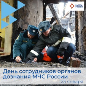 Поздравляем сотрудников органов дознания МЧС России с профессиональным праздником!