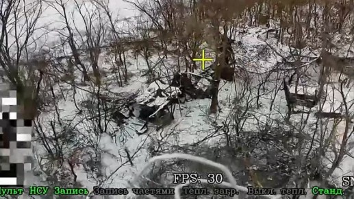 Ореховское направление. Работа операторов ударных дронов 4-й военной базы по блиндажам и позициям ВСУ в районе нп.Орехов продолжается