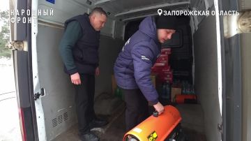 Народный фронт привез гуманитарную помощь для пунктов обогрева в Днепрорудное