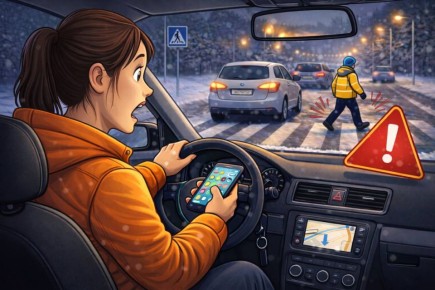 Отвлечение внимания за рулём – одна из основных причин дорожно-транспортных происшествий