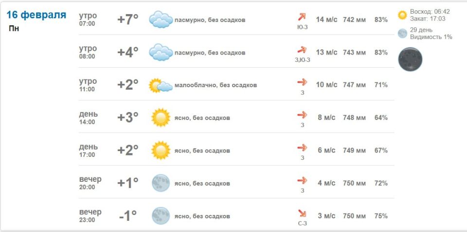 �������� � ������ � ���������� 16 ������� 2026 ����