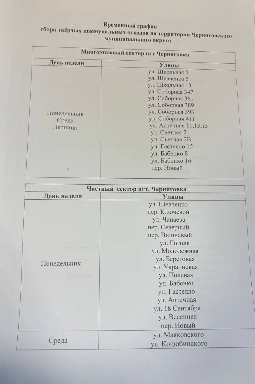 Уважаемые жители Черниговского района!